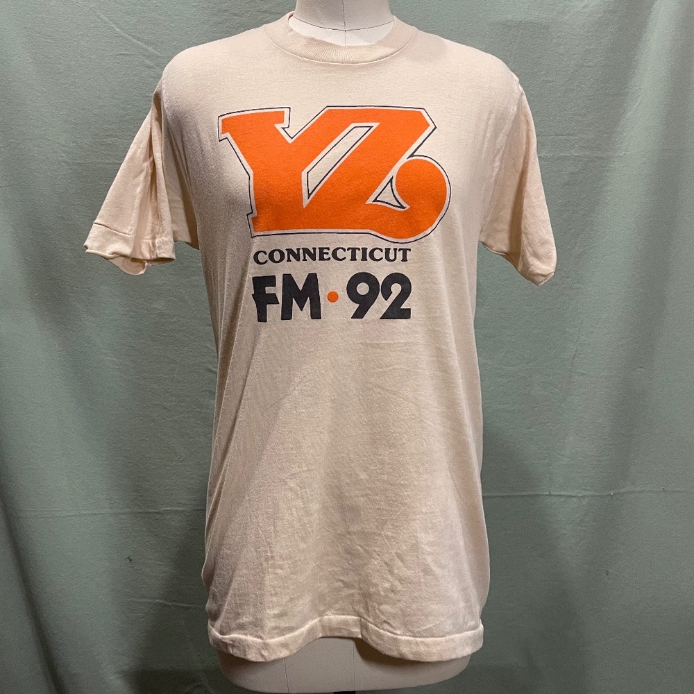 YZ FM 92 Connecticut Radio Station Vintage T-Shirt, Medium